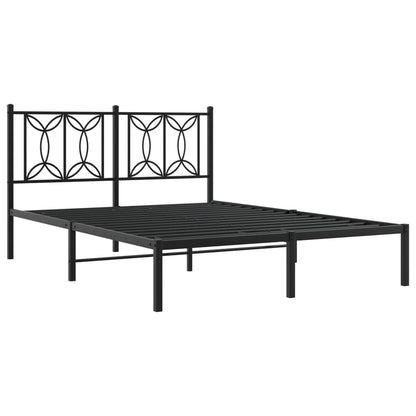 Giroletto con Testiera in Metallo Nero 135x190 cm | homemem39