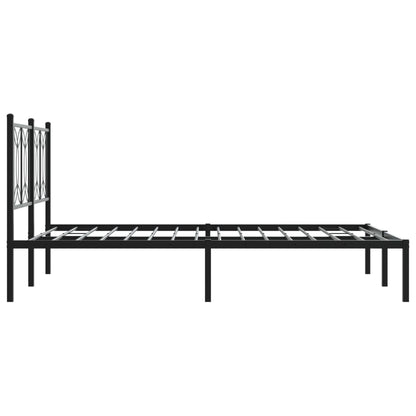 Giroletto con Testiera in Metallo Nero 135x190 cm | homemem39