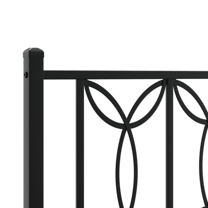 Giroletto con Testiera in Metallo Nero 135x190 cm | homemem39