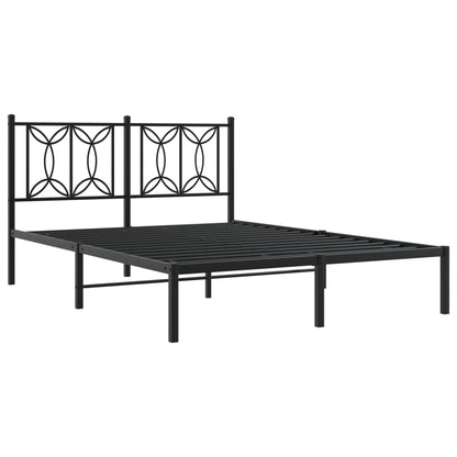Giroletto con Testiera in Metallo Nero 140x190 cm - homemem39
