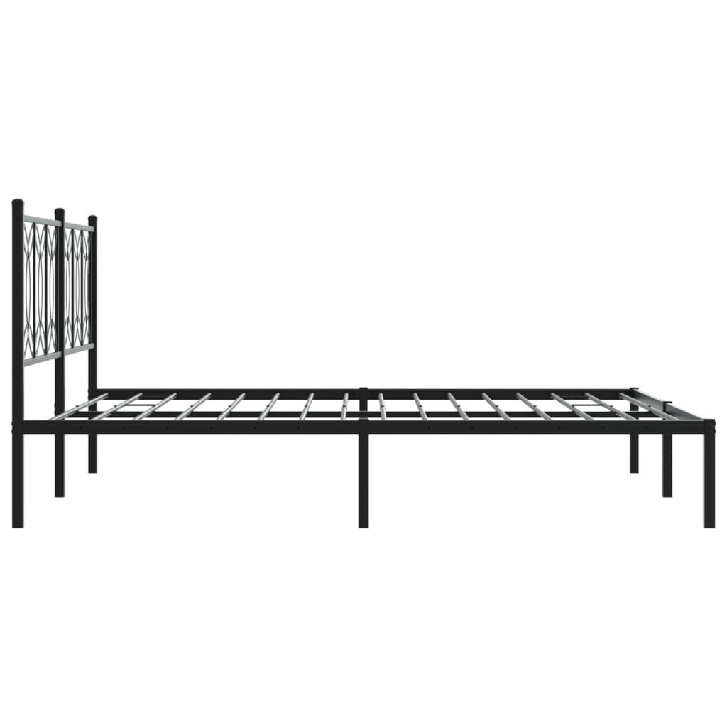 Giroletto con Testiera in Metallo Nero 150x200 cm | homemem39