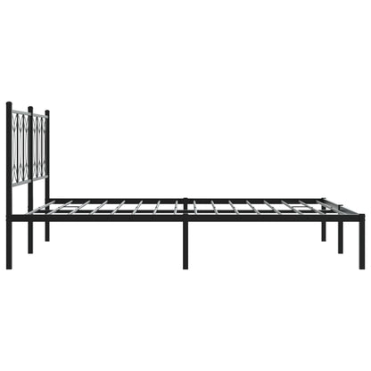 Giroletto con Testiera in Metallo Nero 150x200 cm | homemem39