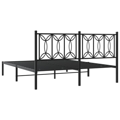 Giroletto con Testiera in Metallo Nero 150x200 cm | homemem39