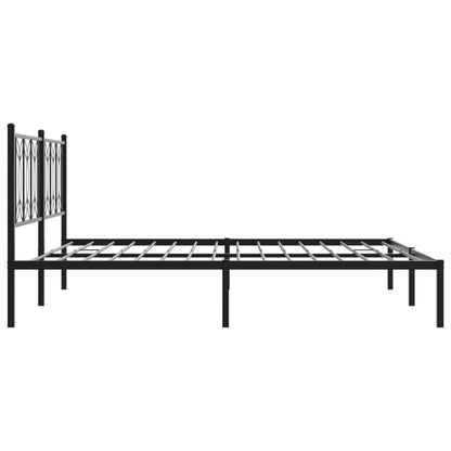 Giroletto con Testiera in Metallo Nero 180x200 cm | homemem39