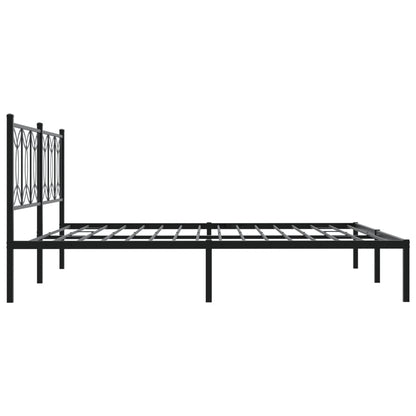 Giroletto con Testiera in Metallo Nero 193x203 cm | homemem39