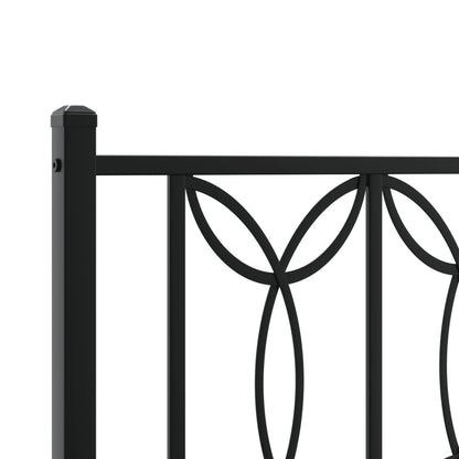 Giroletto con Testiera in Metallo Nero 193x203 cm | homemem39