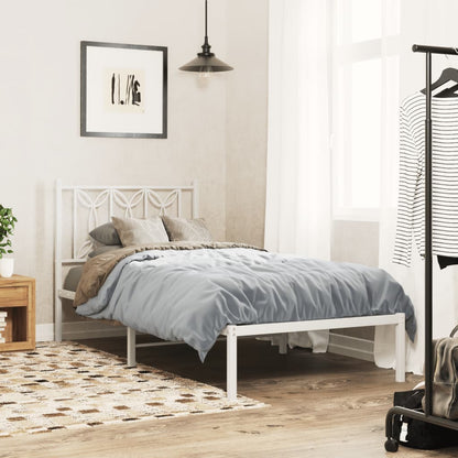 Giroletto con Testiera Metallo Bianco 90x200 cm | homemem39