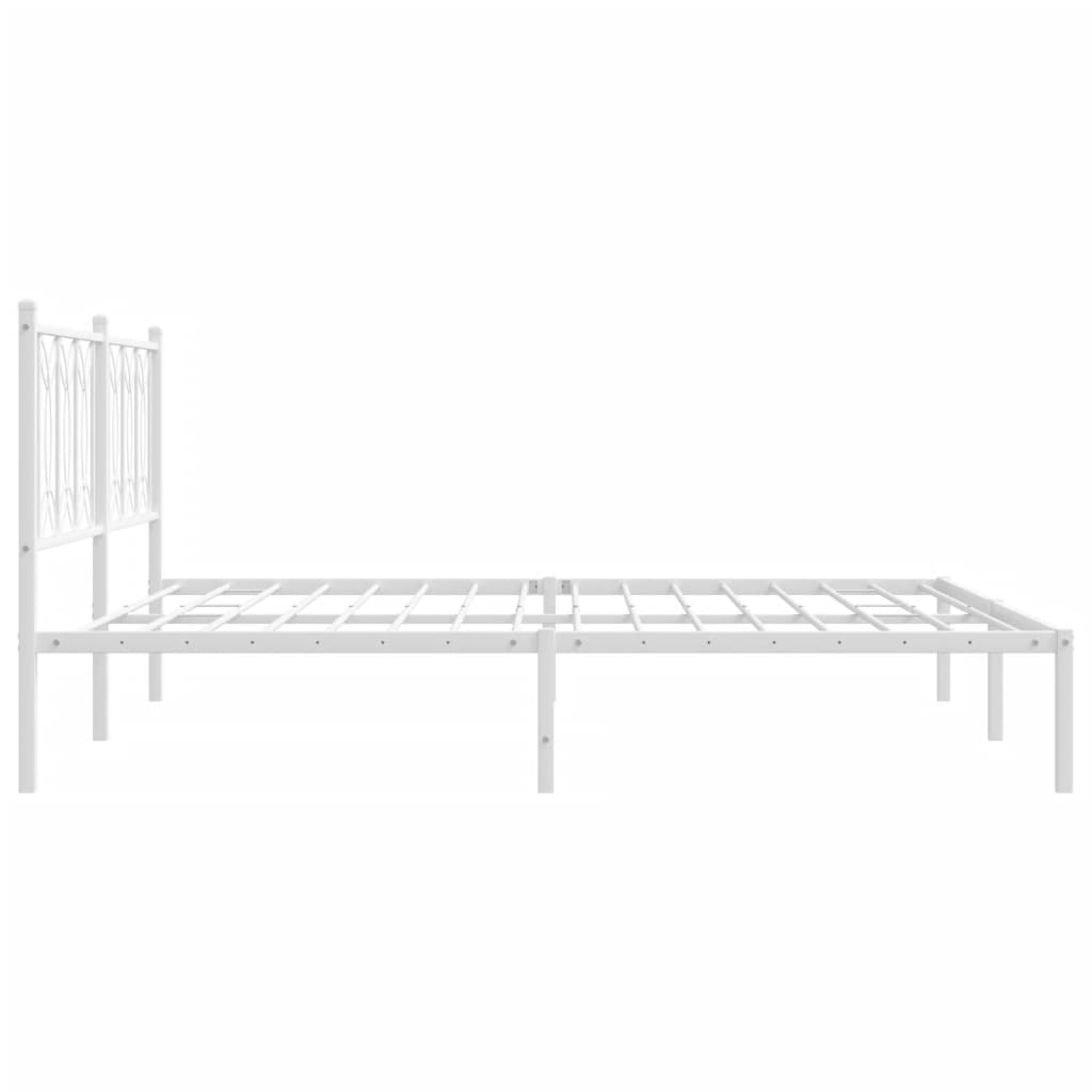 Giroletto con Testiera Metallo Bianco 180x200 cm | homemem39