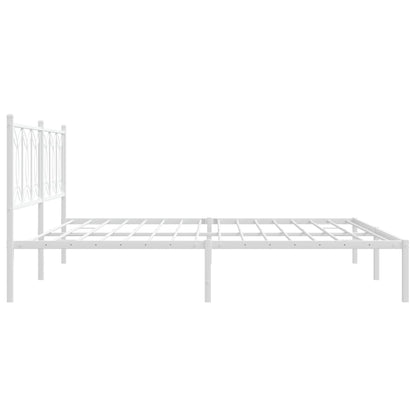 Giroletto con Testiera Metallo Bianco 193x203 cm | homemem39