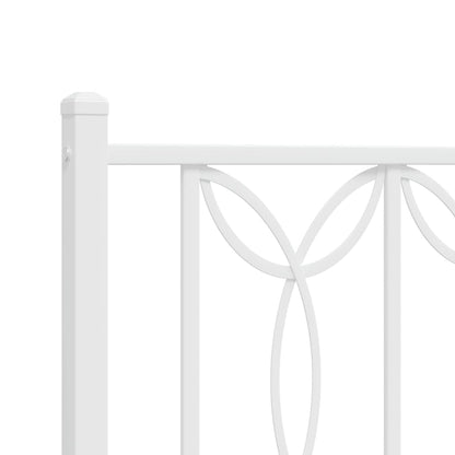 Giroletto con Testiera Metallo Bianco 193x203 cm | homemem39