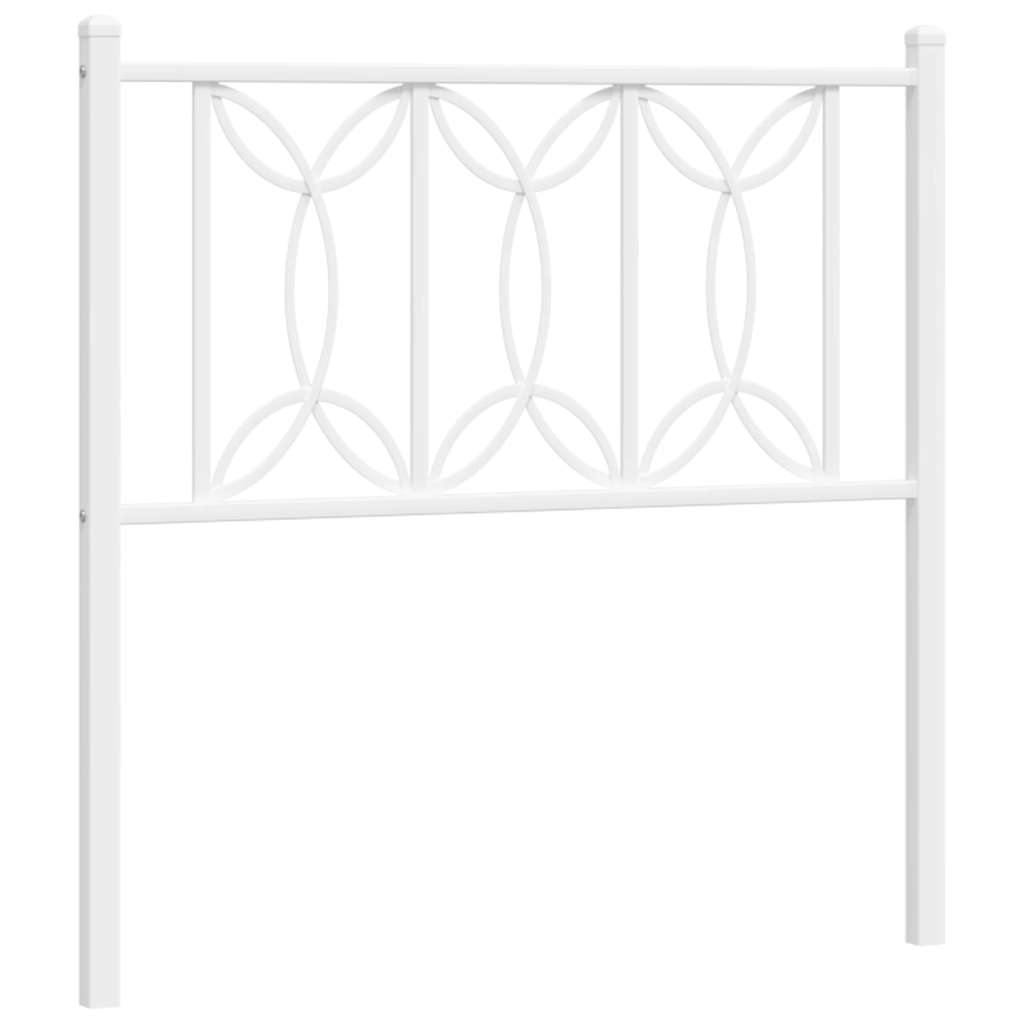 Testiera in Metallo Bianco 75 cm - homemem39