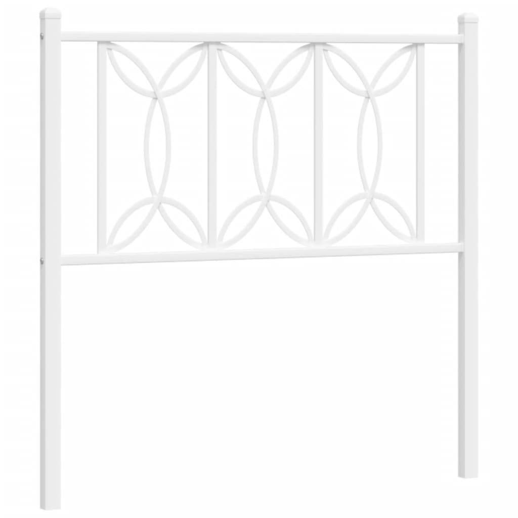 Testiera in Metallo Bianco 80 cm