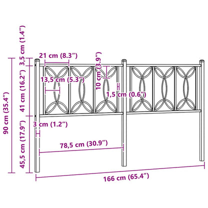 Testiera di Ricambio in Metallo Bianco 150 cm | homemem39