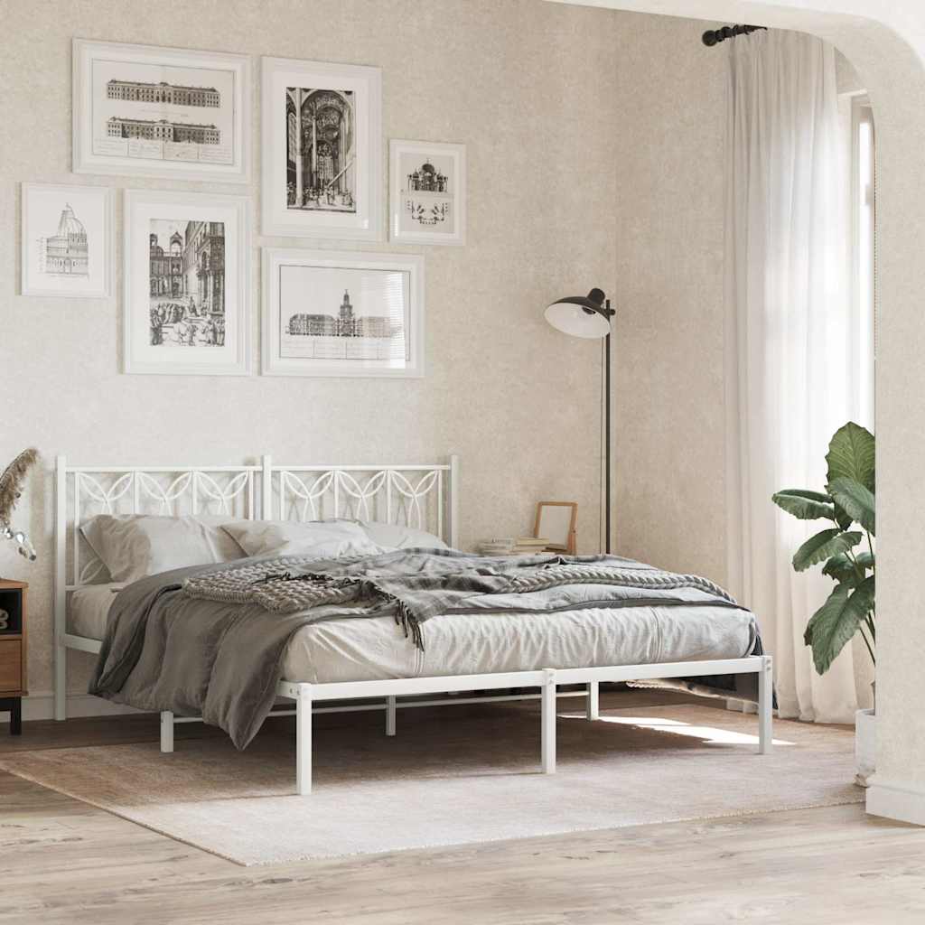 Testiera di Ricambio in Metallo Bianco 160 cm | homemem39