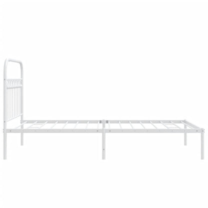 Giroletto con Testiera Metallo Bianco 100x200 cm | homemem39