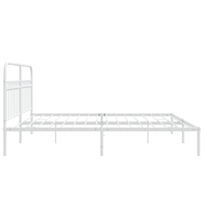 Giroletto con Testiera Metallo Bianco 193x203 cm | homemem39