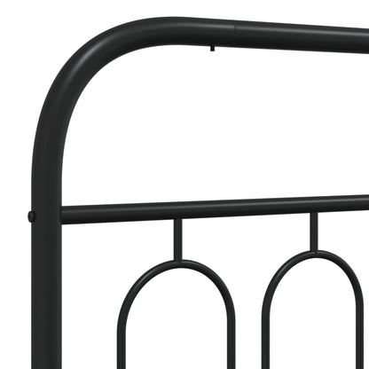 Giroletto con Testiera in Metallo Nero 140x190 cm | homemem39