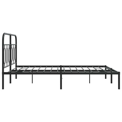 Giroletto con Testiera in Metallo Nero 150x200 cm | homemem39
