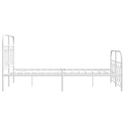 Giroletto con Testiera e Pediera Metallo Bianco 120x190 cm | homemem39