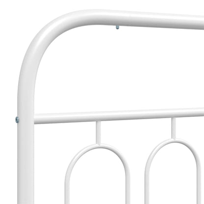 Giroletto con Testiera e Pediera Metallo Bianco 140x190 cm | homemem39
