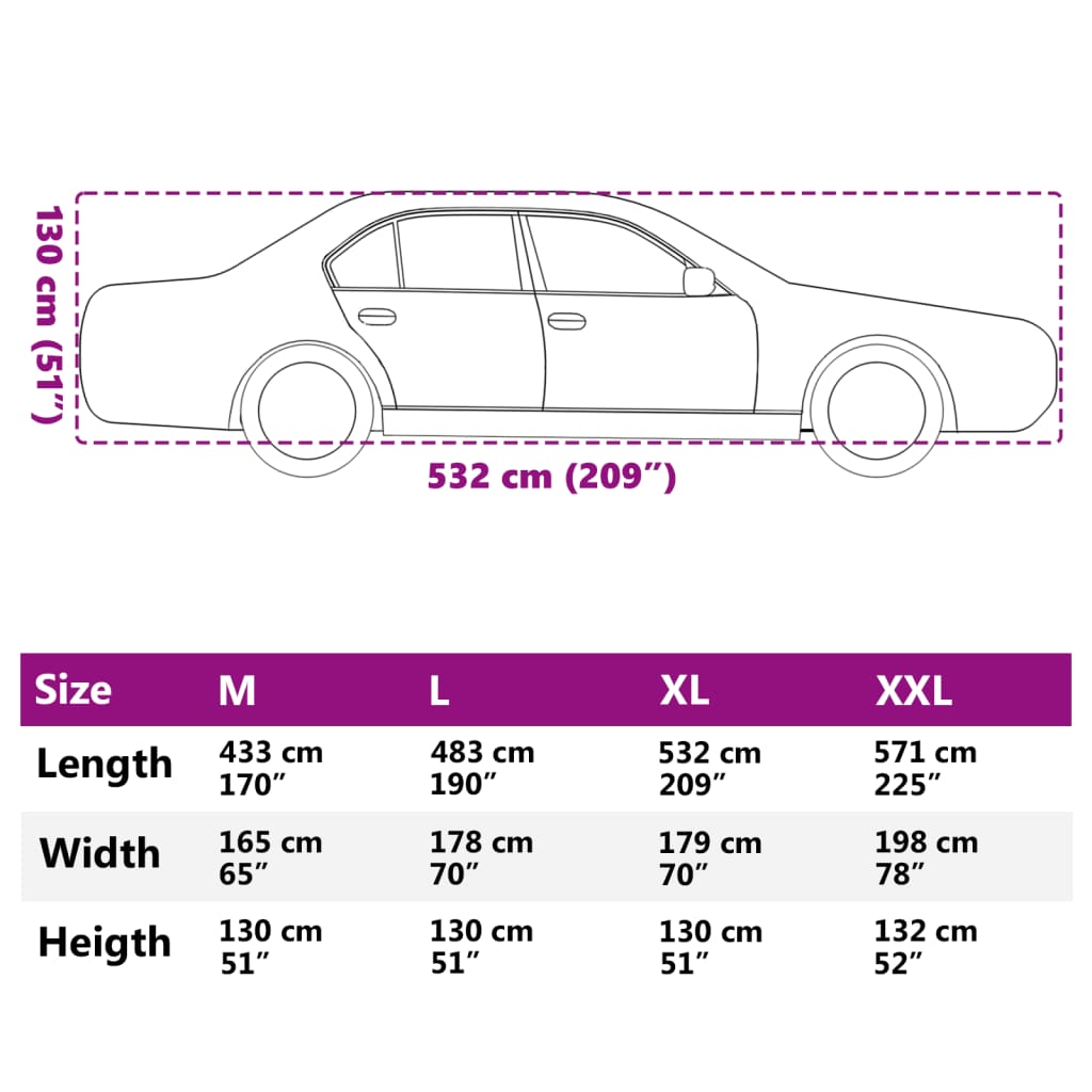Copriauto per Berlina Cinghie con Fibbia Argento Pieno XL | homemem39