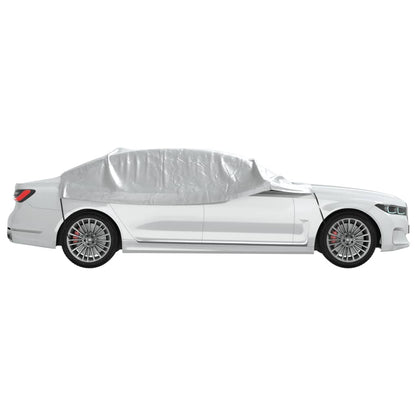 Mezza Copertura Auto con Ganci Argento M | homemem39