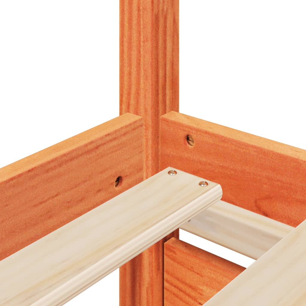 Letto senza Materasso Marrone Cera 75x190 cm in Legno di Pino - homemem39