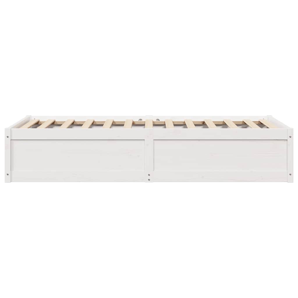 Letto senza Materasso Bianco 90x200 cm Legno Massello di Pino | homemem39