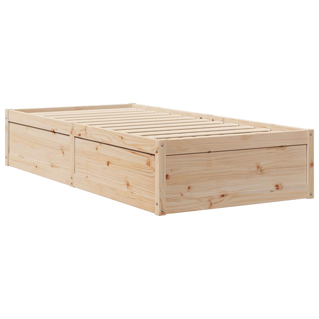 Letto senza Materasso 75x190 cm in Legno Massello Pino | homemem39