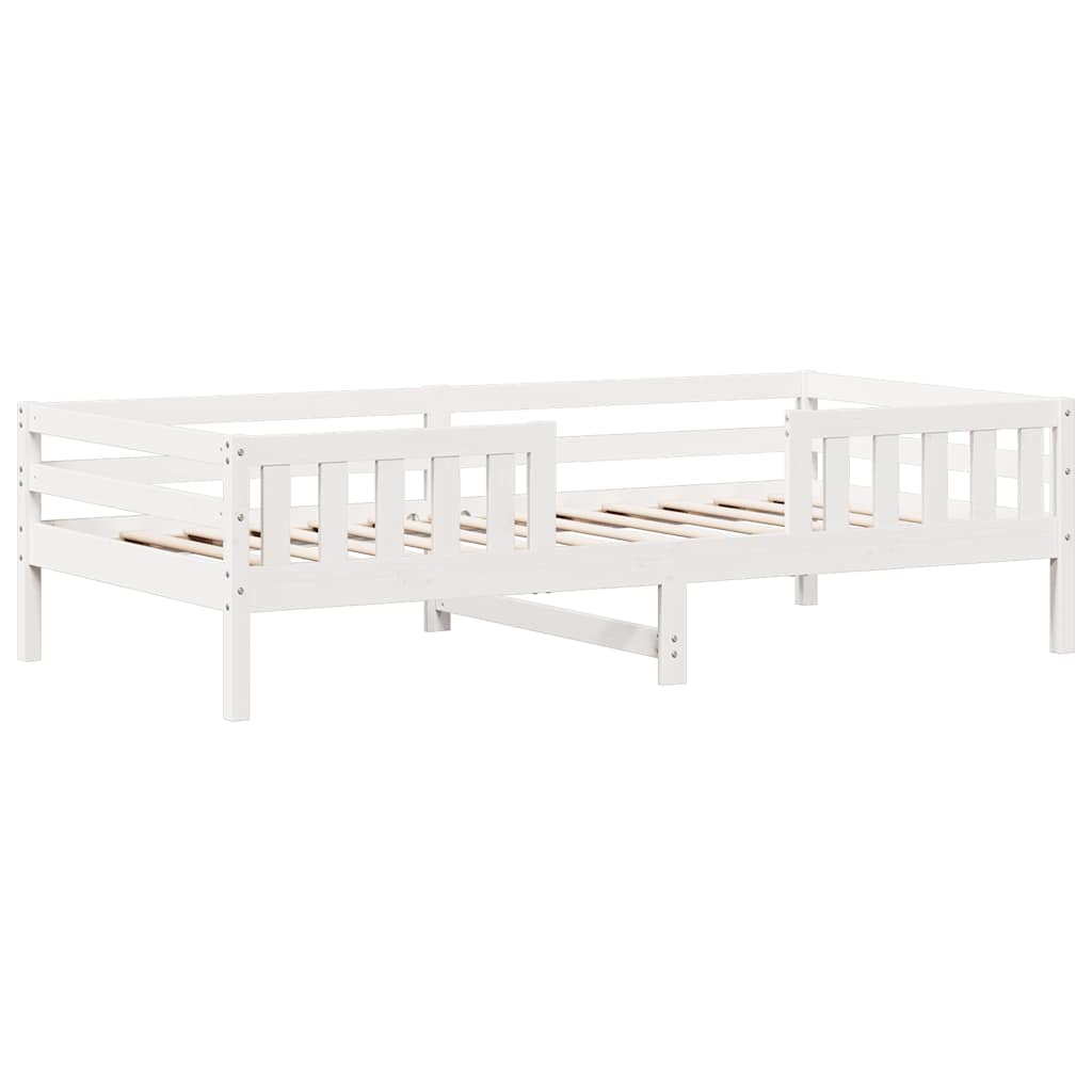 Letto senza Materasso Bianco 90x200 cm Legno Massello di Pino | homemem39