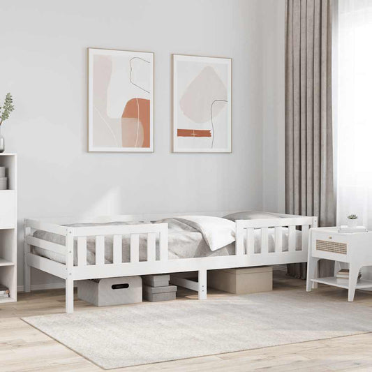 Letto senza Materasso Bianco 90x200 cm Legno Massello di Pino | homemem39