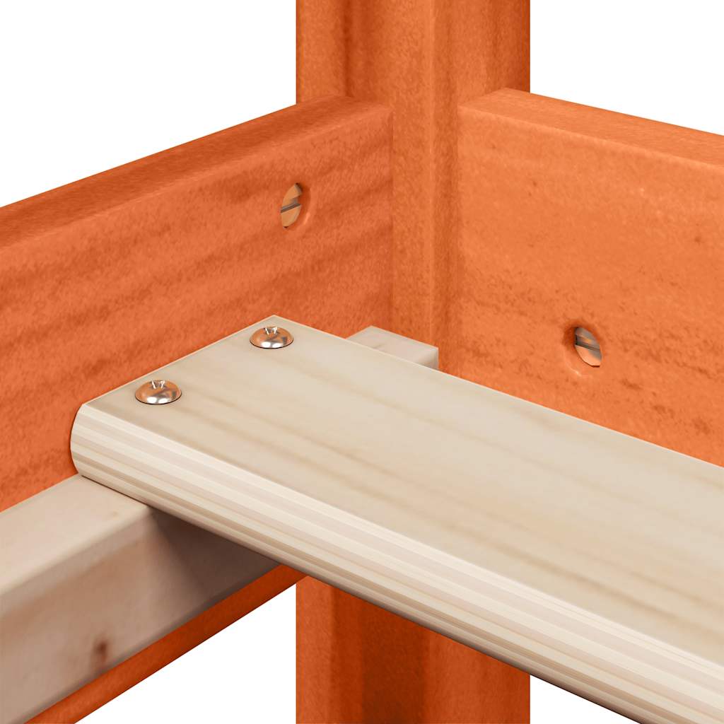 Letto senza Materasso Marrone Cera 90x200 cm Legno di Pino | homemem39