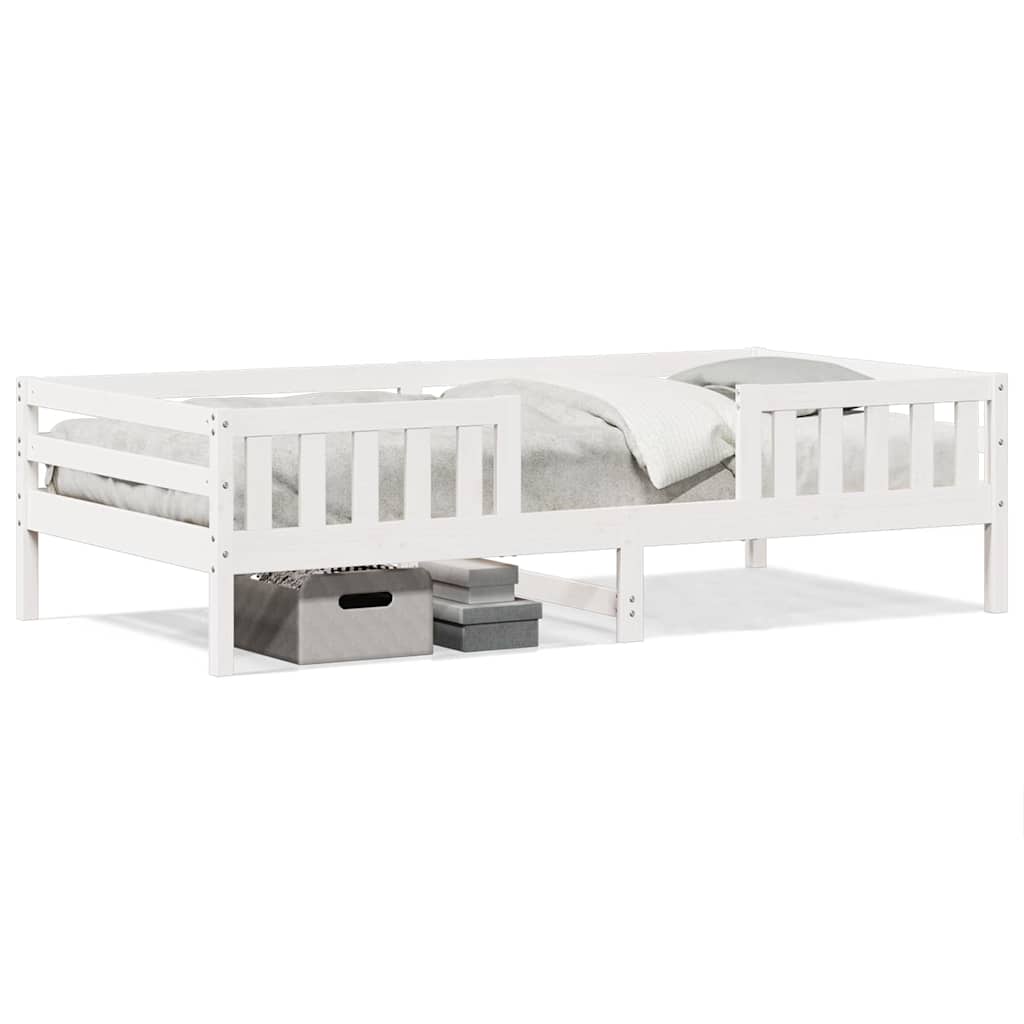 Giroletto senza Materasso Bianco 80x200 cm Legno Massello Pino | homemem39