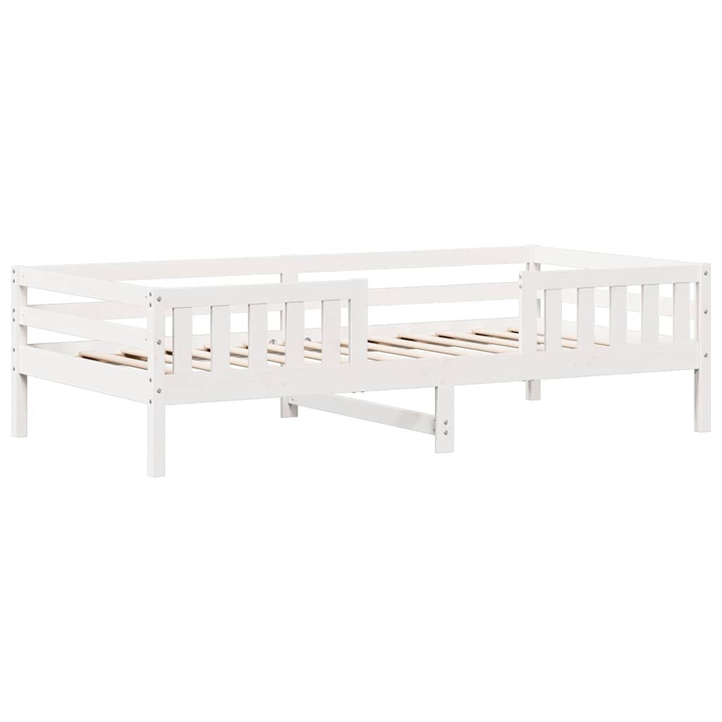 Letto senza Materasso Bianco 90x190 cm in Legno Massello Pino | homemem39
