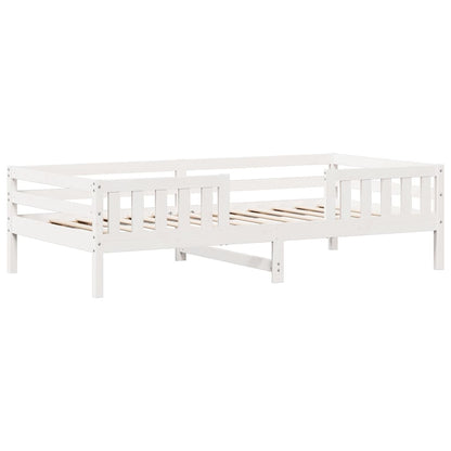 Letto senza Materasso Bianco 90x190 cm in Legno Massello Pino - homemem39