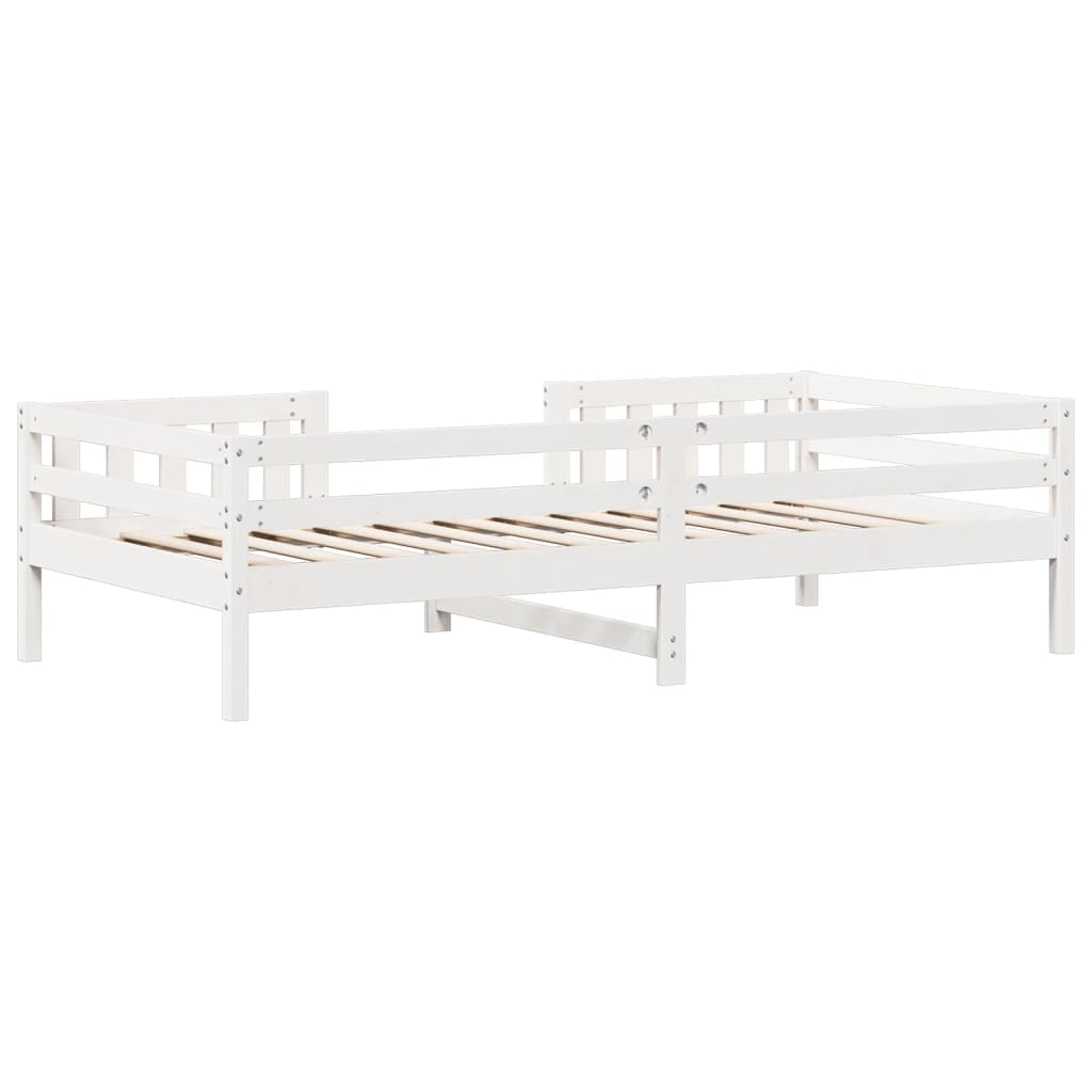Letto senza Materasso Bianco 90x190 cm in Legno Massello Pino - homemem39