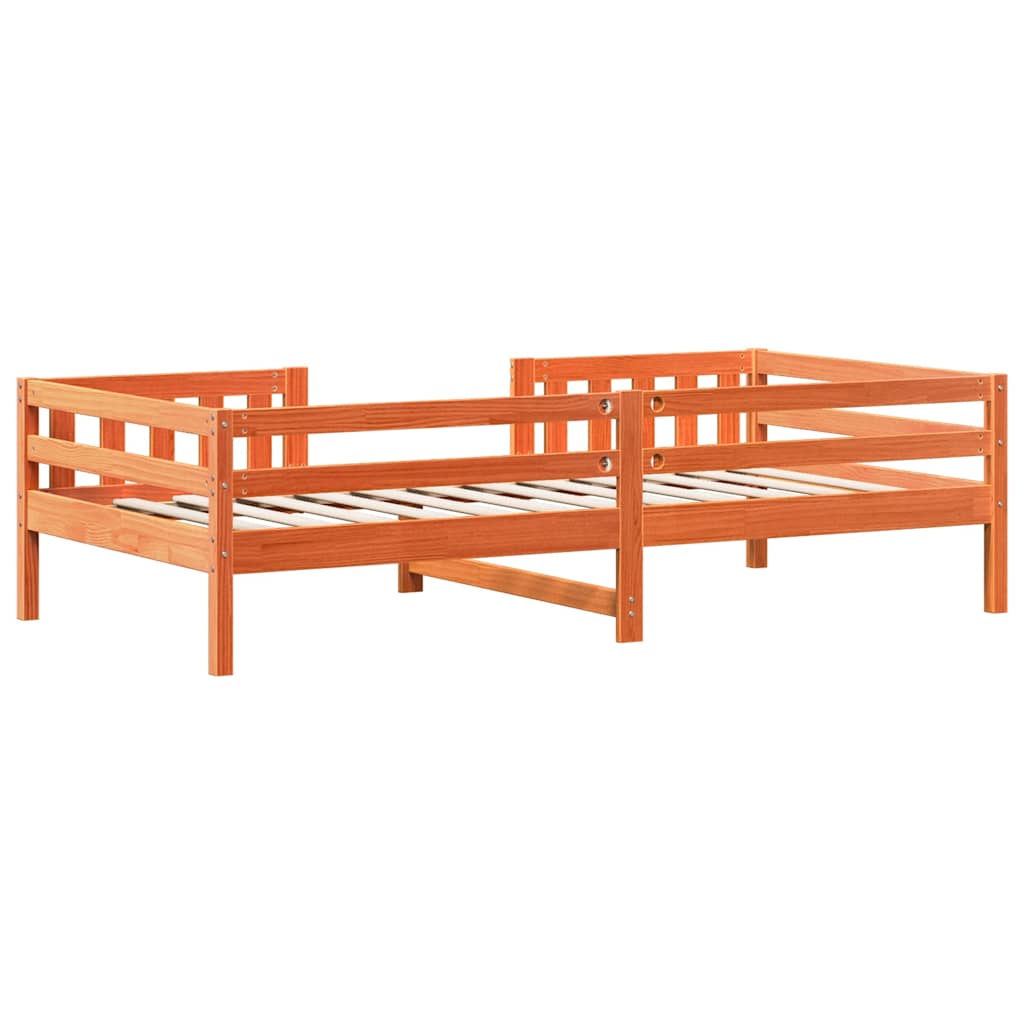 Letto senza Materasso Marrone Cera 90x190 cm in Legno di Pino | homemem39