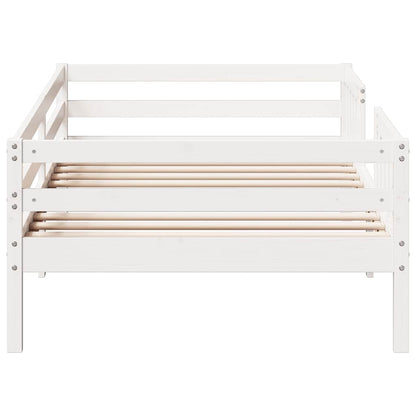 Letto senza Materasso Bianco 75x190 in Legno Massello di Pino | homemem39