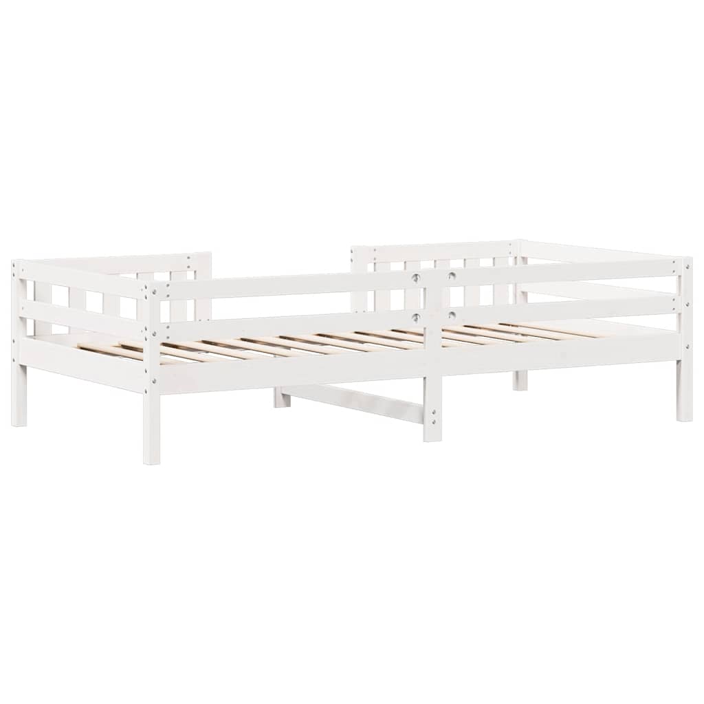 Letto senza Materasso Bianco 75x190 in Legno Massello di Pino | homemem39