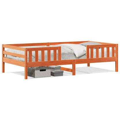 Letto senza Materasso Marrone Cera 75x190 cm in Legno di Pino | homemem39