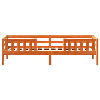 Letto senza Materasso Marrone Cera 75x190 cm in Legno di Pino - homemem39