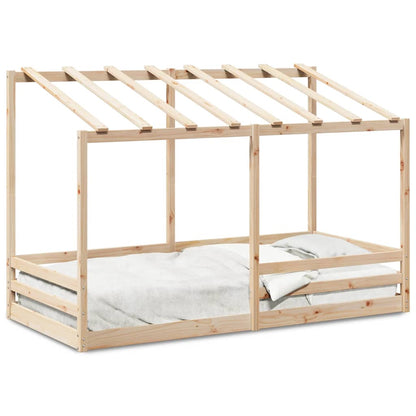Letto per Bambini con Tetto 100x200 cm Legno Massello di Pino | homemem39