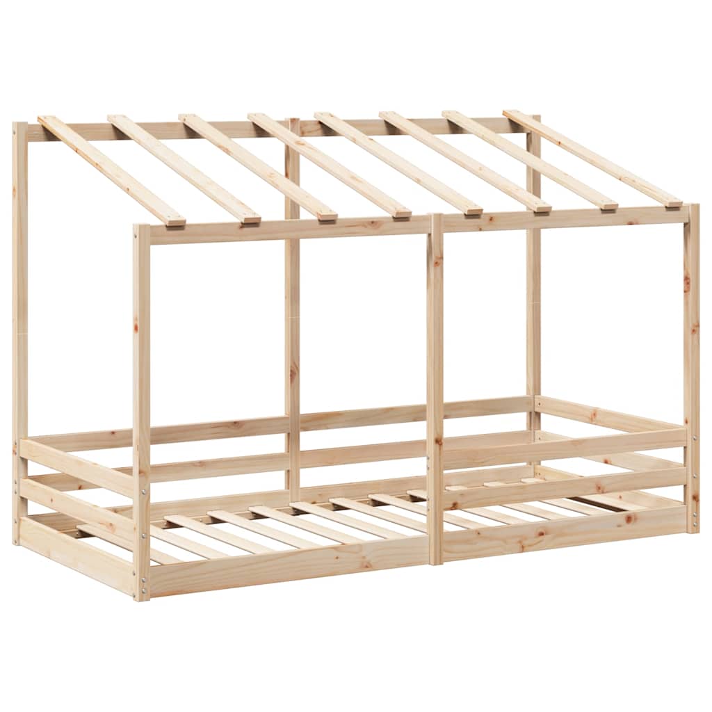Letto per Bambini con Tetto 100x200 cm Legno Massello di Pino | homemem39