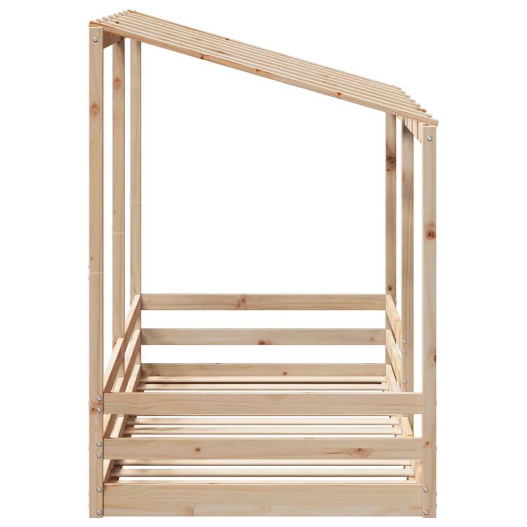 Letto per Bambini con Tetto 100x200 cm Legno Massello di Pino | homemem39