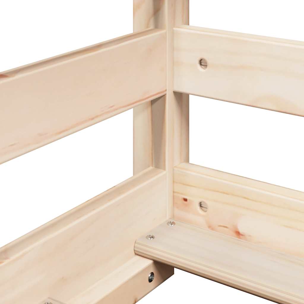 Letto Bambini con Tetto Bianco 80x200 cm Legno Massello di Pino | homemem39