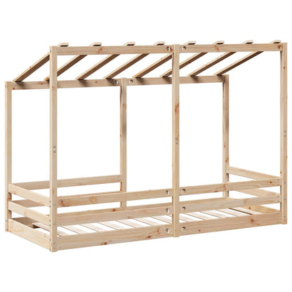 Letto per Bambini con Tetto 90x190 cm in Legno Massello di Pino | homemem39