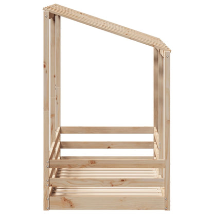 Letto per Bambini con Tetto 80x160 cm in Legno Massello di Pino - homemem39