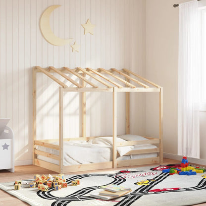 Letto per Bambini con Tetto 80x160 cm in Legno Massello di Pino - homemem39