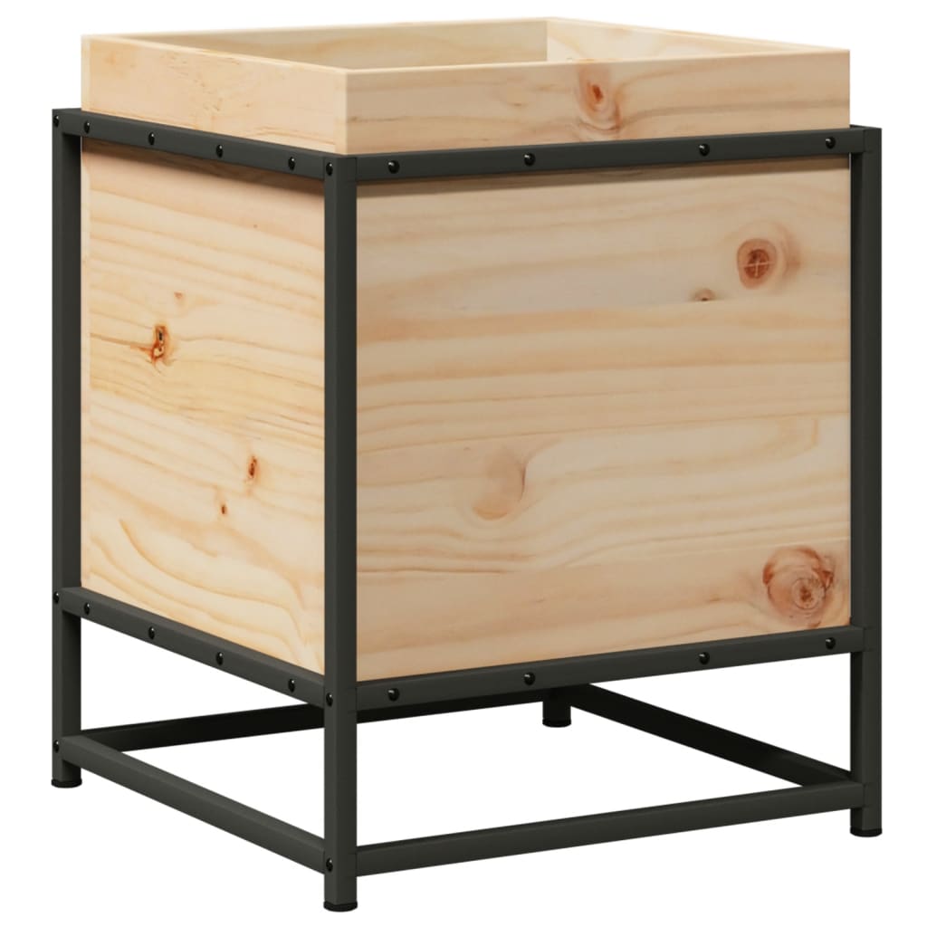 Fioriera da Giardino 40x40x50 cm in Legno Massello di Pino - homemem39