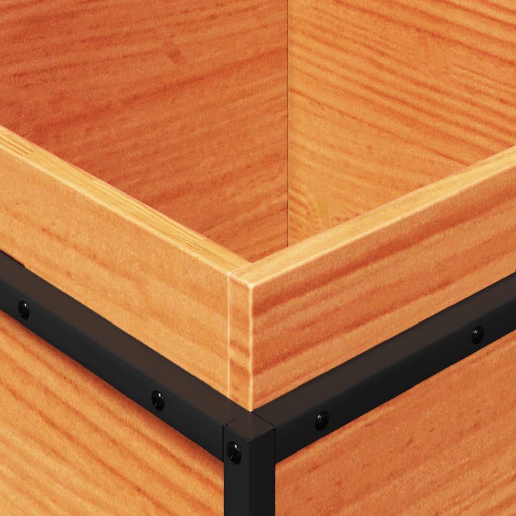 Fioriera Giardino Marrone Cera 40x40x50 cm Legno Massello Pino - homemem39